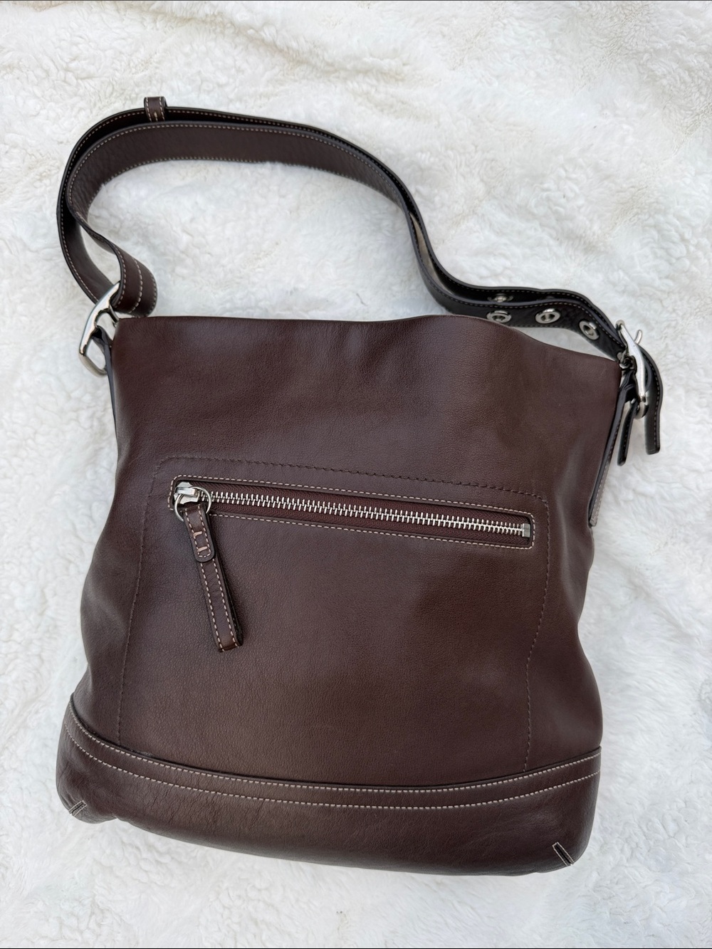 COACH Brown Leather Shoulder Bag